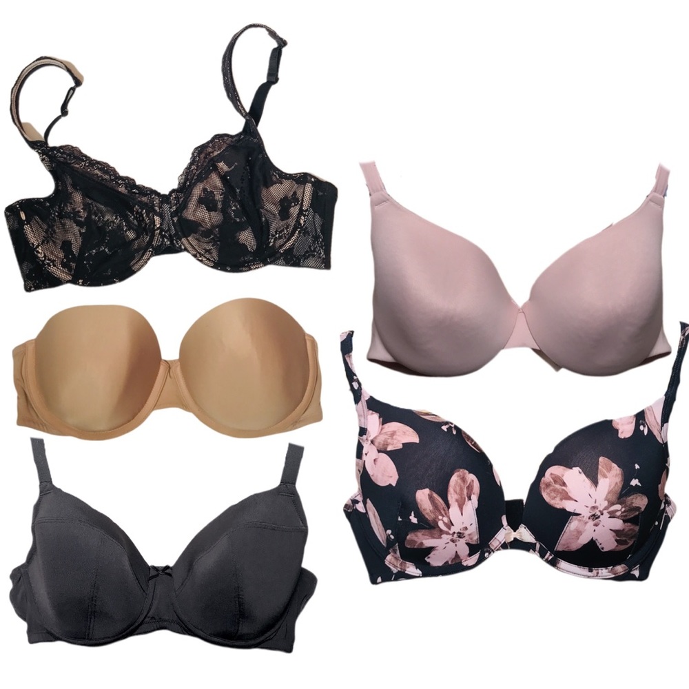 Cacique Bra Lot 38C Boost Plunge TShirt Balconette